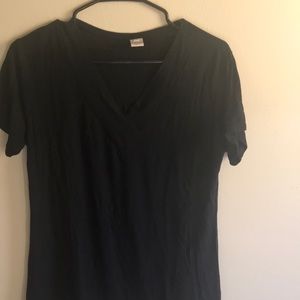 Kathmandu Imports Black V Neck tee size L